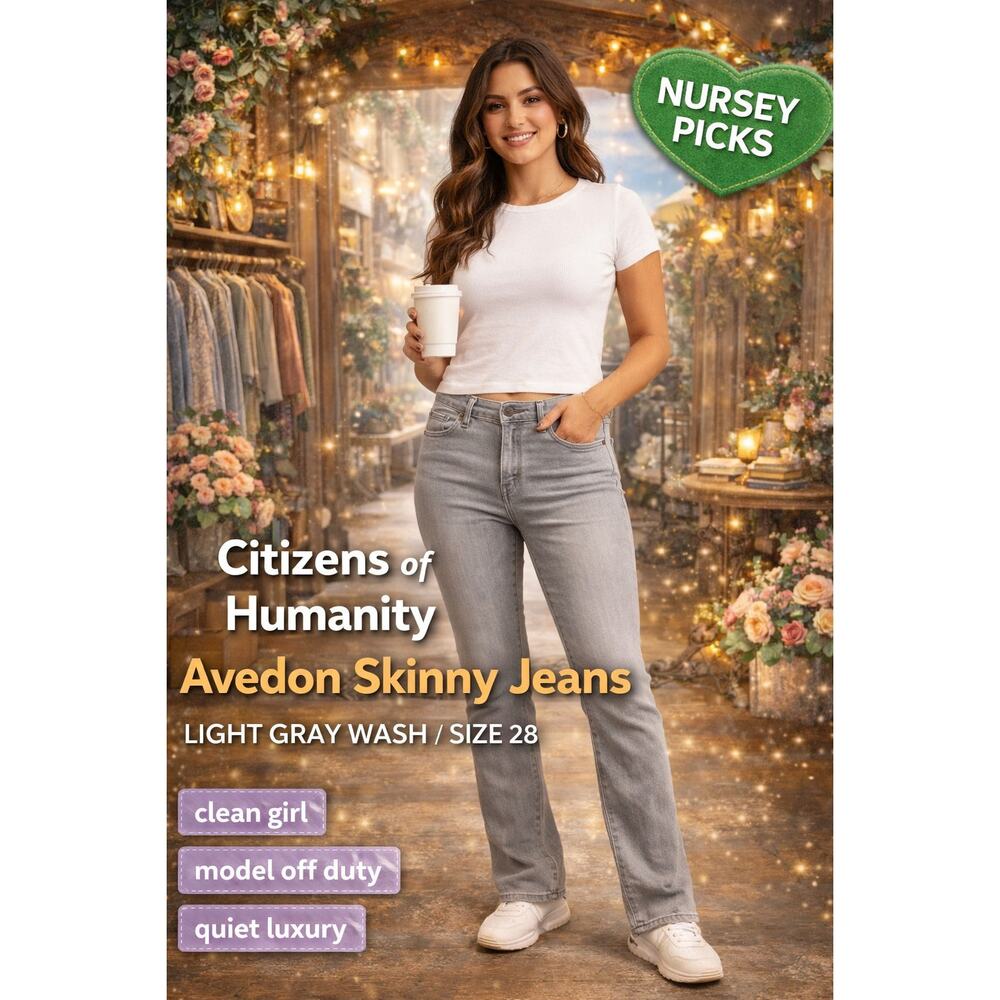 Citizens of Humanity Avedon Skinny Jeans – Light Gray Wash